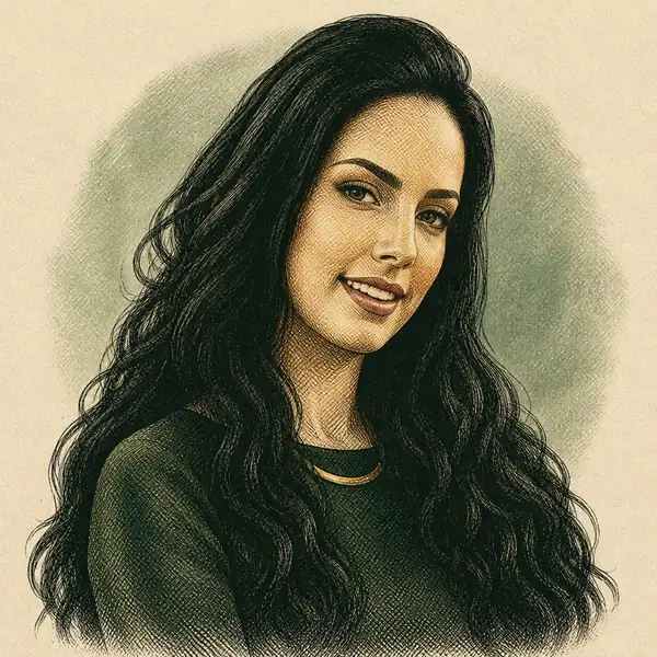 Illustrated portrait of Amanda Van Steenburg, Licensed Associate Real Estate Broker at Win Morrison Realty