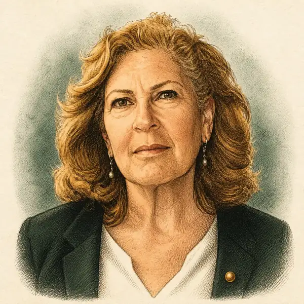 Illustrated portrait of Margo Obourn, Licensed Associate Real Estate Broker at Win Morrison Realty