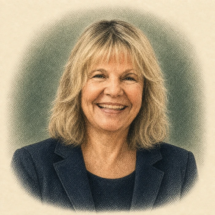 Illustrated portrait of Siddie Morrison, War Department at Win Morrison Realty