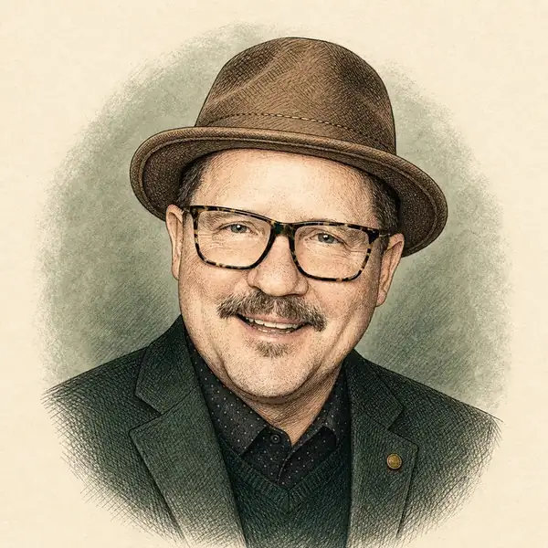 Illustrated portrait of William “Chris” St. John, Licensed Real Estate Salesperson at Win Morrison Realty