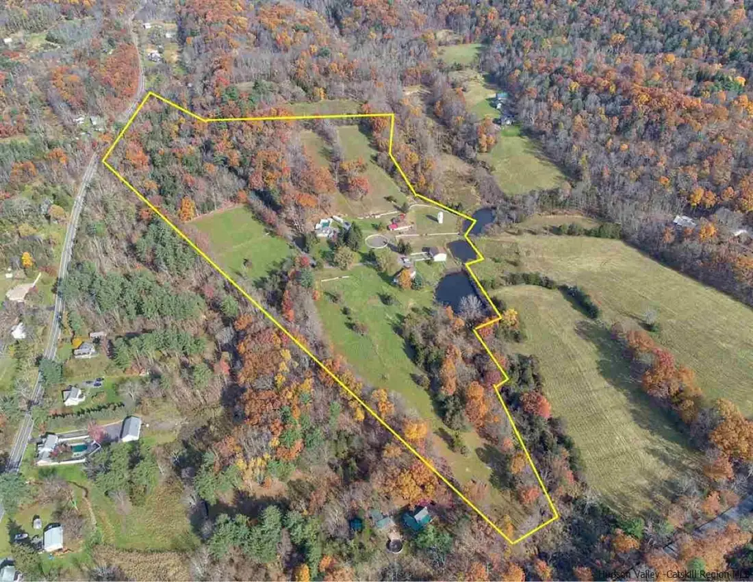 Aerial field view used to understand a property's position and setting
